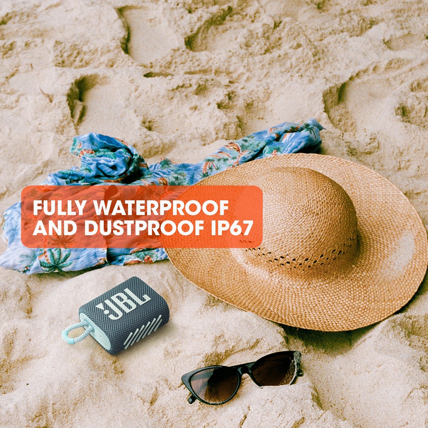JBL- Portable Waterproof Speaker - Black