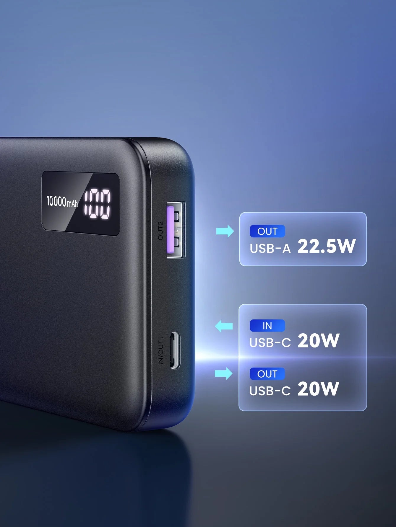 10000Mah Power Bank, 20W Fast Portable Charger for Iphone